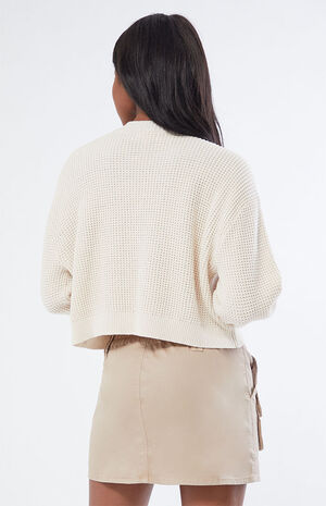 Tan Stretch E-Waist Cargo Mini Skirt image number 4