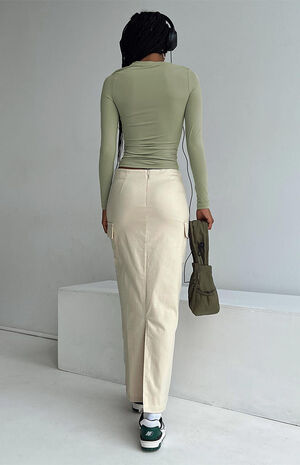 Beige My Girl Maxi Skirt image number 4