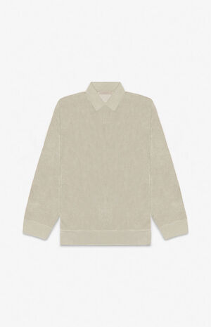 Women's Smoke Velour Long Sleeve Polo Sweatshirt image number 1