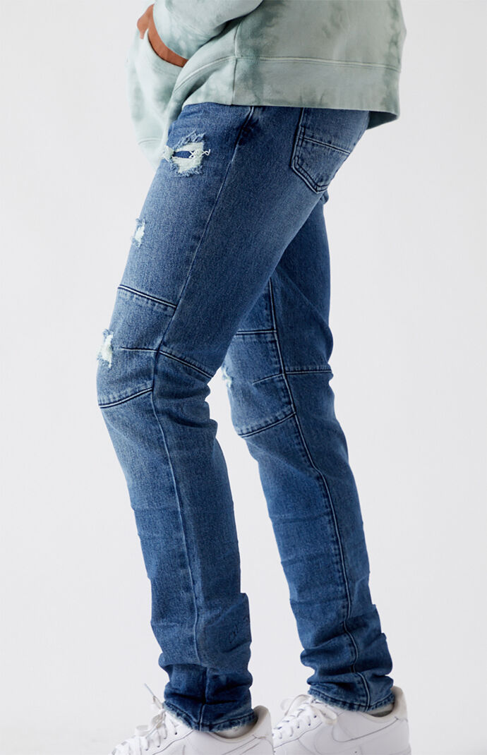 Medium Biker Stacked Skinny Jeans