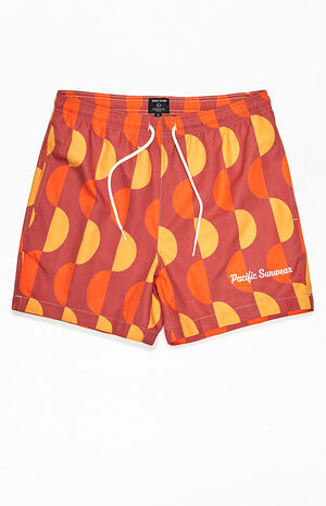 Warm Retro 15" Swim Trunks image number 1