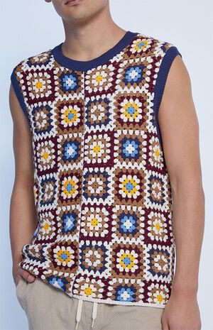 Blue Penn Crochet Tank Top image number 2