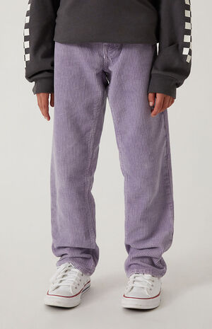 Lilac Corduroy Straight Leg Jeans image number 2