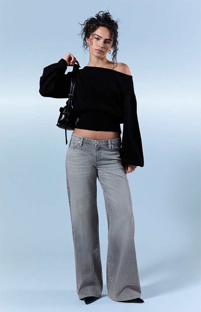 Pacsun Kaia Ultimate Low Rise Baggy Jeans Gray