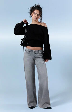 Kaia Ultimate Low Rise Baggy Jeans Gray image number 1