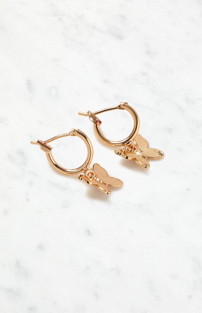 Butterfly Hoop Earrings