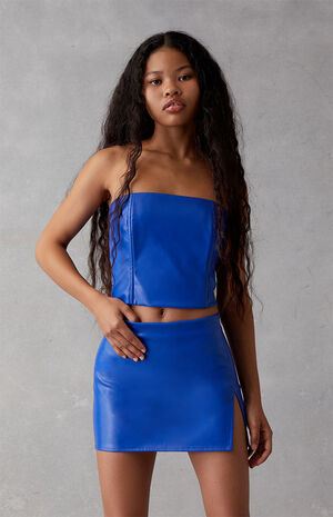 x PacSun Ryder Faux Leather Mini Skirt image number 2