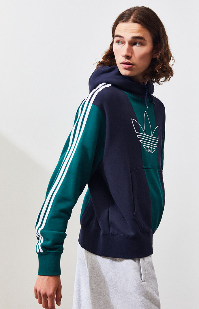 adidas blue and green hoodie