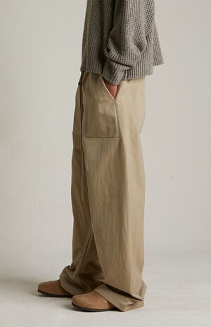 Desert Sand Textured Nylon Utility Pants image number 4