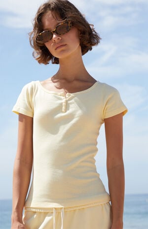 Yellow Zelly Short Sleeve Top image number 2