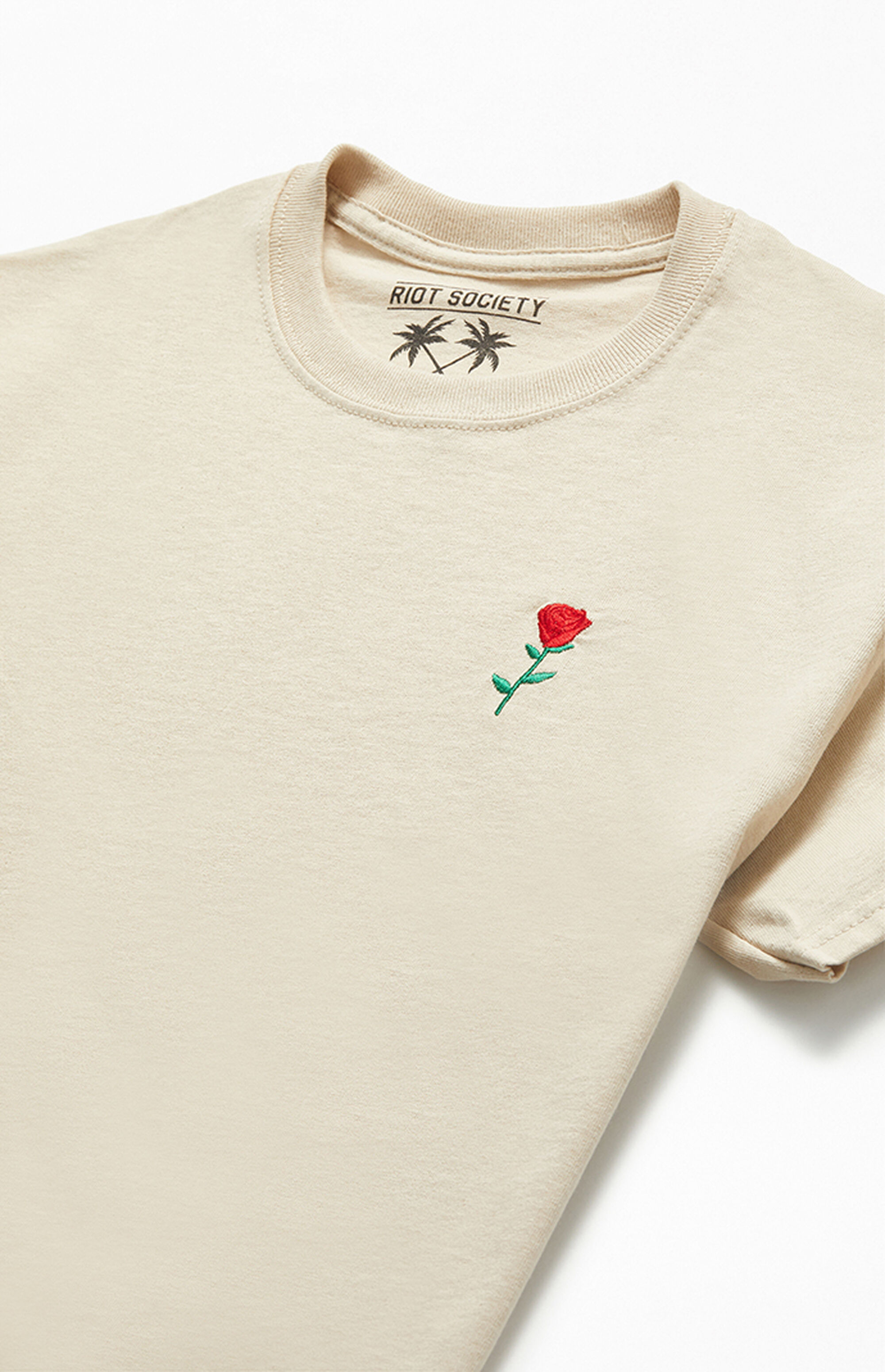 Riot Society Rose Embroidered TShirt PacSun