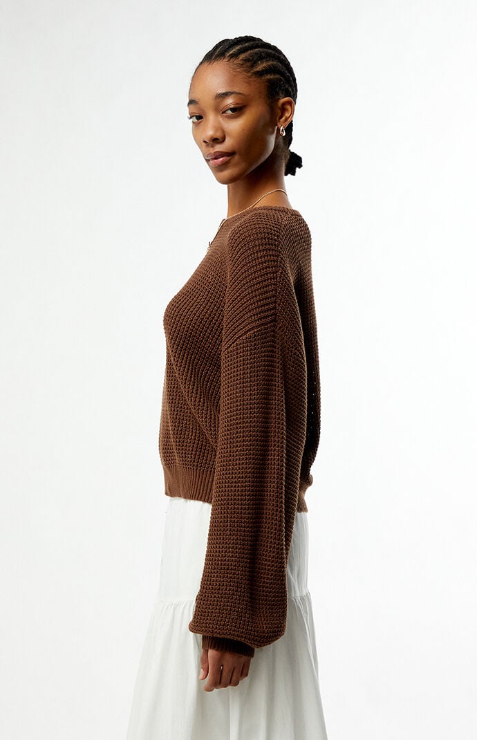 Rhythm Chocolate Classic Knit Crew Neck Sweater