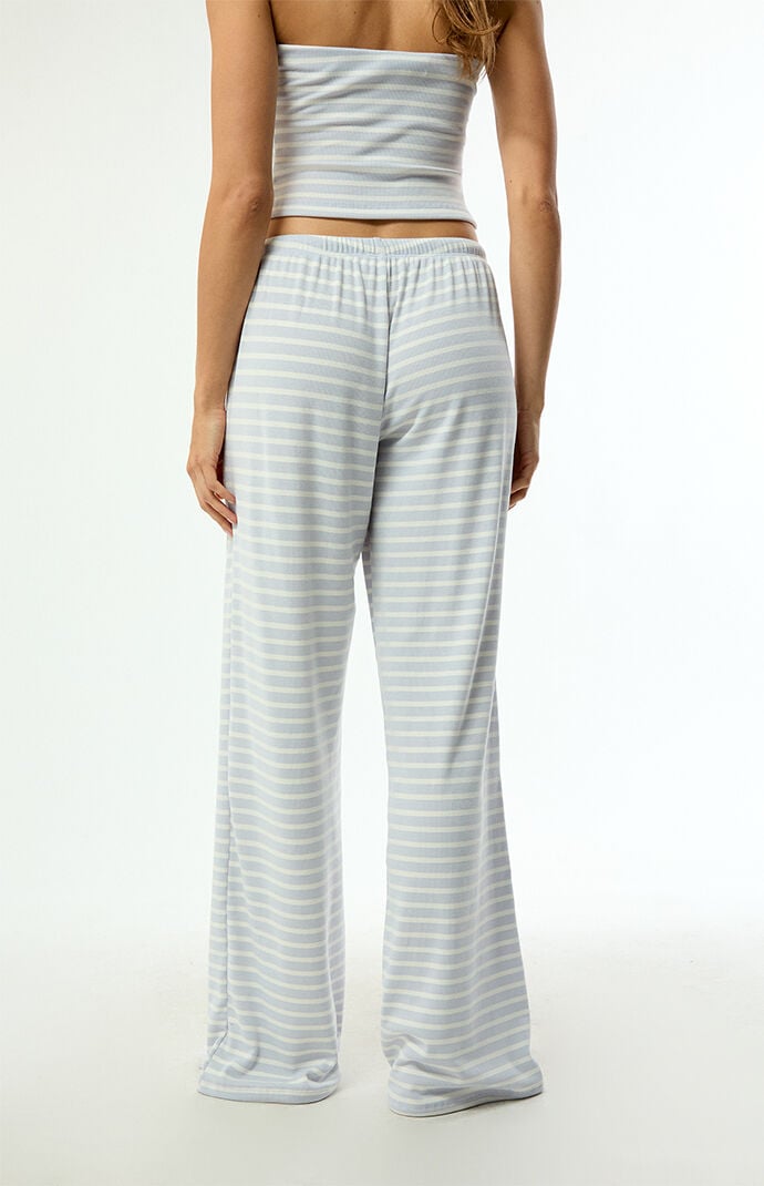 Your Favorite Blue & White Lounge Striped Baggy Pants