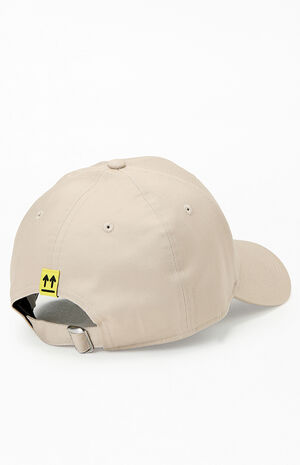 Tan Horizontal Embroidered Strapback Hat image number 2