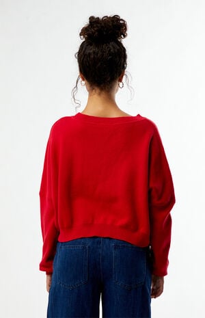 Georgia Bulldogs Ivy Knit Cropped Sweater image number 3