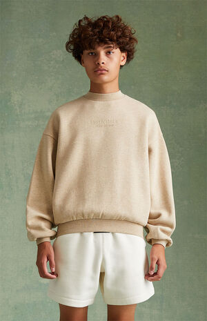 Essentials Gold Heather Crew Neck Sweatshirt image number 1