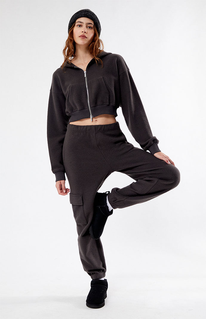 Pacsun Cozy Double Zip Cropped Hoodie | PacSun
