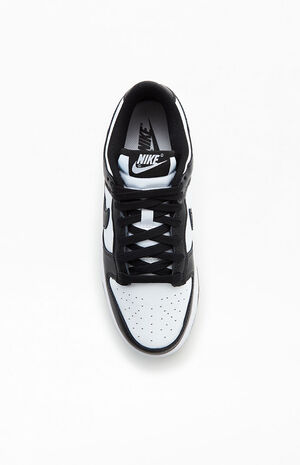 women dunk low black and white