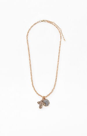 Gold Cross Pendant Necklace image number 1