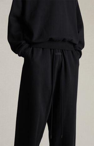 Jet Black Relaxed Lounge Pants image number 4