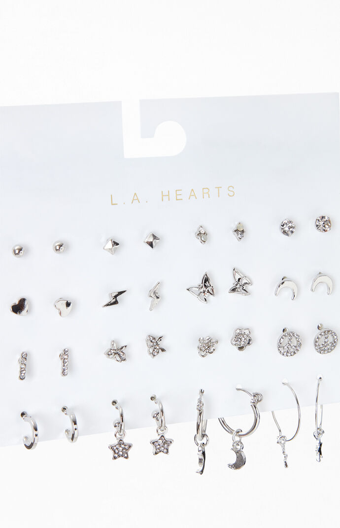 16 Pack Peace Earrings
