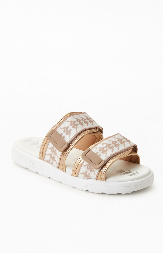 kappa slides white and gold