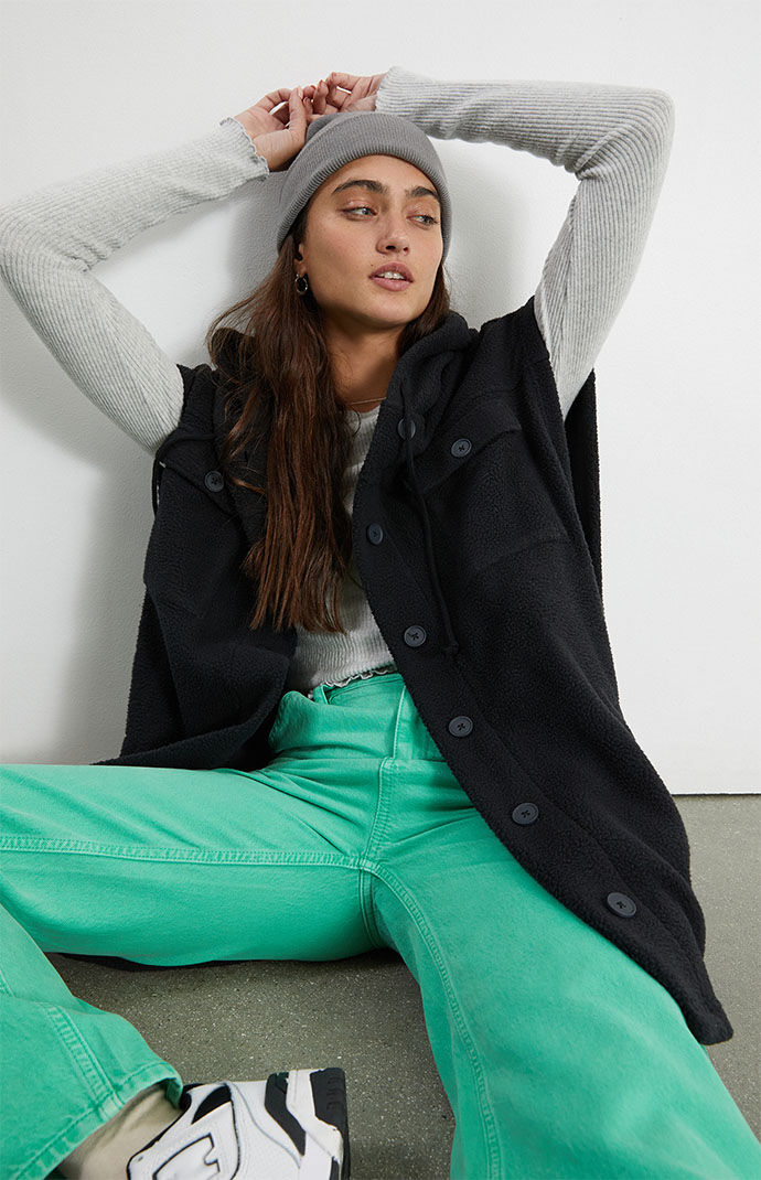 PacSun Hooded Polar Fleece Vest | PacSun