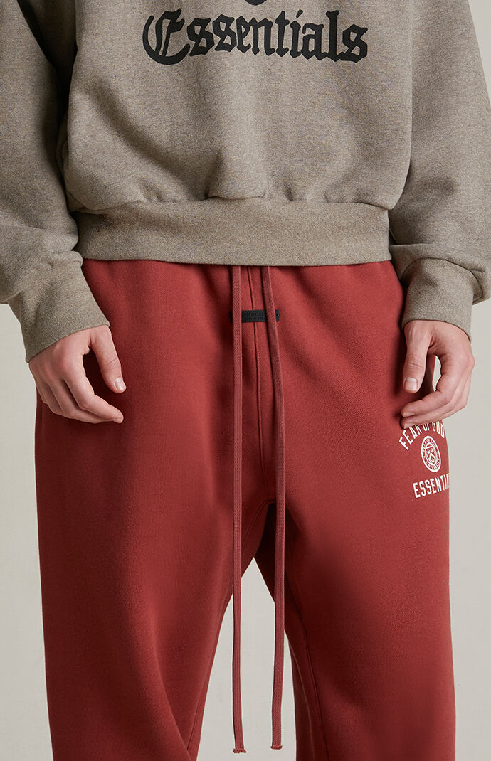 Fear of God ESSENTIALS Crimson University Fleece Sweatpants | Pacsun