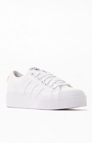 adidas Women's White Nizza Sneakers | PacSun
