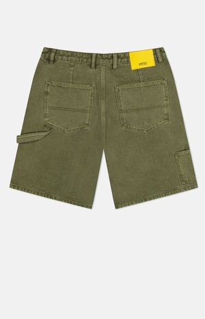 Olive Carpenter Baggy Shorts image number 2
