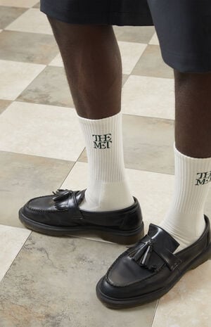 x Pacsun Cream Logo Crew Socks image number 1