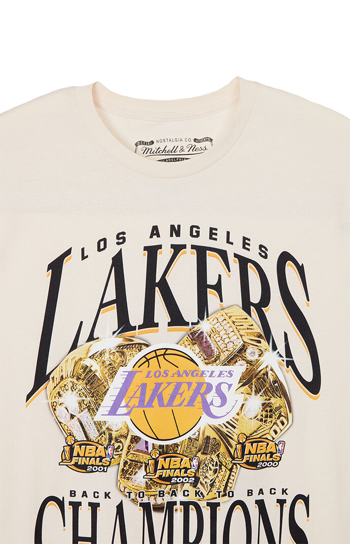 Men s White Los Angeles Lakers Champions T Shirt Size Extra Large