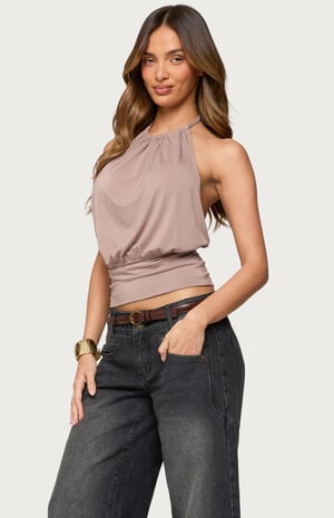 Donya Backless Halter Top image number 2