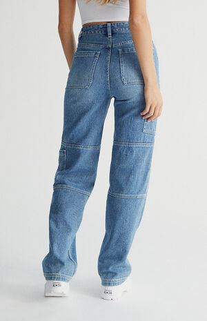 Medium Blue Boyfriend Utility Pants image number 3