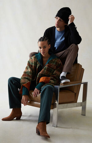 Stretch Brown Slim Trousers image number 6