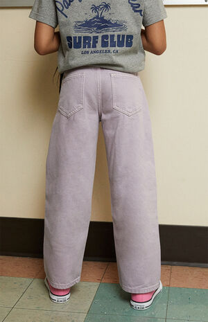 Lavender Wide Leg Jeans image number 4