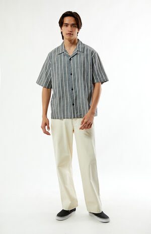 Striped Oversized Camp Shirt image number 4