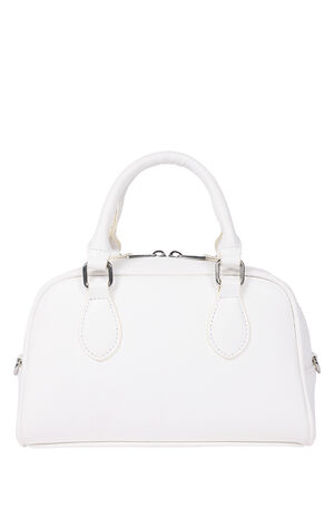 White Bombe Logo Satchel image number 5