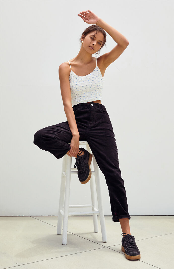 Mesh Gathered Cami Tank Top
