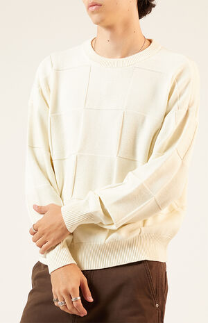 Tonal Checkerboard Jacquard Sweater image number 5