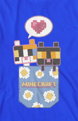Kids Minecraft Two Block Kitten T-Shirt image number 2