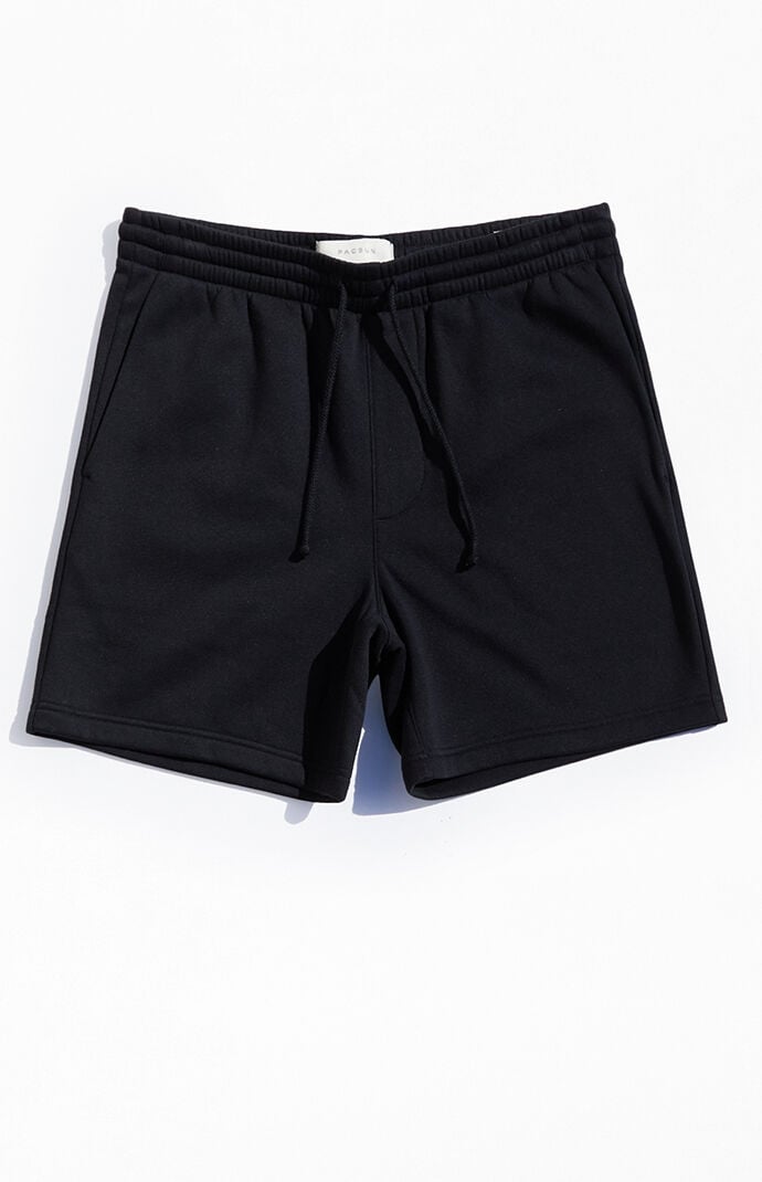 Plain black sweat shorts clearance