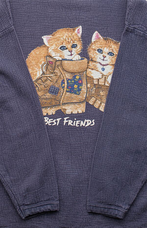 '90s Best Friend Cats Crew Neck Sweatshirt image number 3