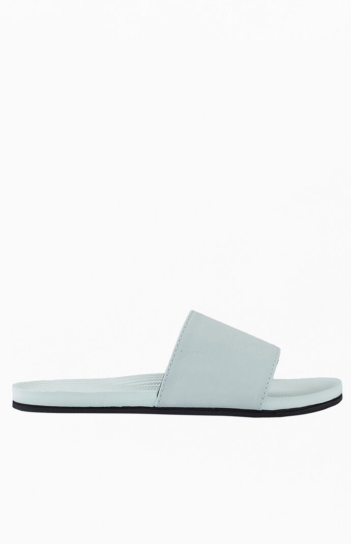 Light Blue ESSNTLS Slide Sandals