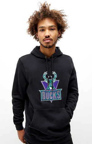 Milwaukee Bucks NBA All Over Crew Sweatshirt By Mitchell & Ness - Mens
