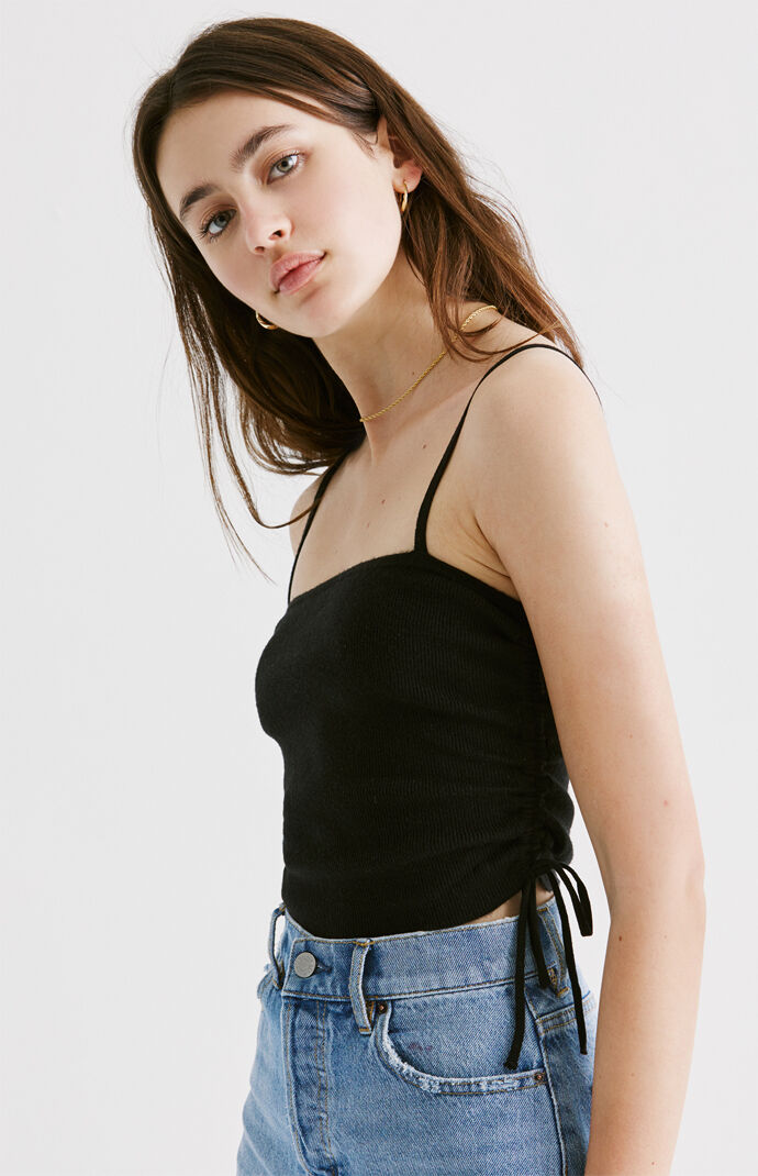 Side Tie Sweater Tank Top