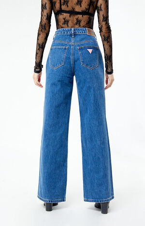 Patch Pocket Wide Leg Jeans image number 4