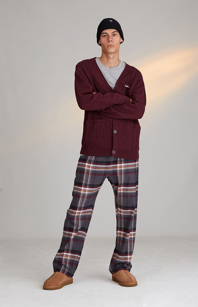 PacSun Loose Straight Plaid Casual Pants PacSun