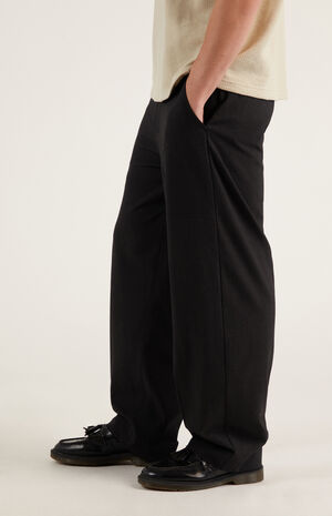 Gray Pleated Baggy Trousers image number 4