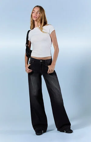 Casey Low Rise Baggy Jeans Black image number 1